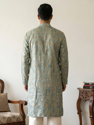 Designer Silk Blend Kurta for Men