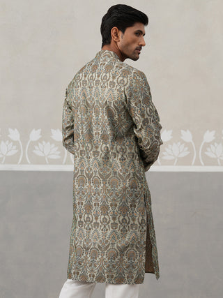 Silk Blend Designer Kurta for Men