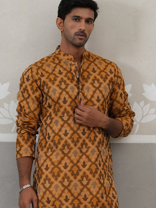 Silk Blend Woven Design Kurta