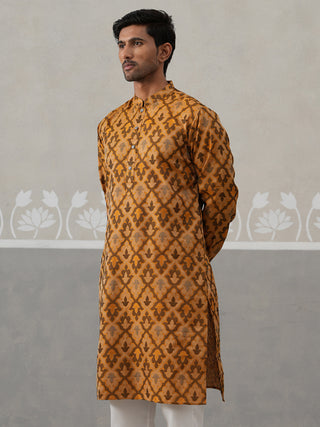 Silk Blend Woven Design Kurta