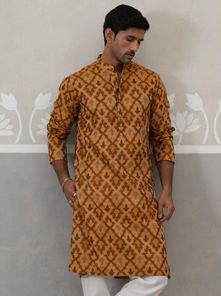 Silk Blend Woven Design Kurta