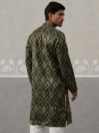 Silk Blend Woven Design Kurta