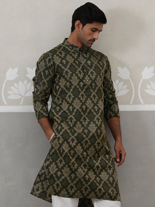 Silk Blend Woven Design Kurta