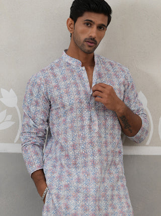 Printed and Emrbroidered Kurta