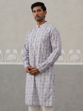 Printed and Emrbroidered Kurta