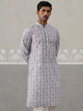 Printed and Emrbroidered Kurta