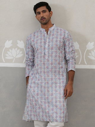 Printed and Emrbroidered Kurta