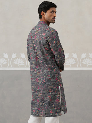 Printed and Emrbroidered Kurta