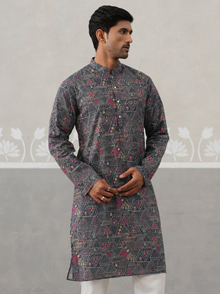 Printed and Emrbroidered Kurta