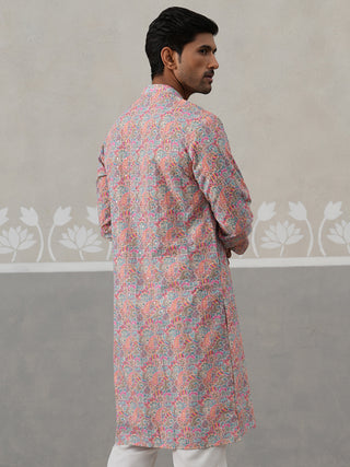 Printed and Emrbroidered Kurta