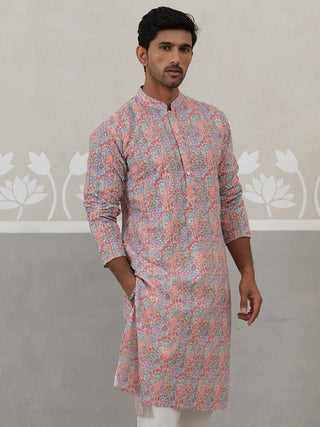 Printed and Emrbroidered Kurta