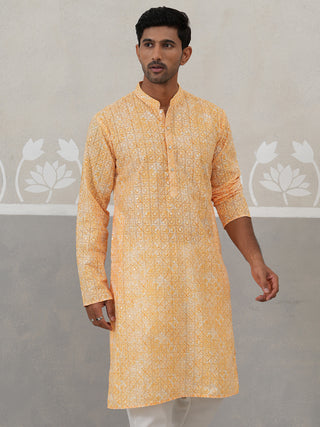 Printed and Emrbroidered Kurta