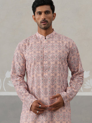 Printed and Emrbroidered Kurta