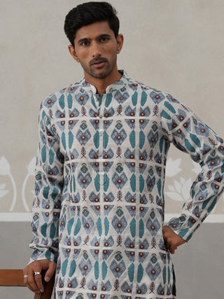 Silk Blend Woven Design Kurta