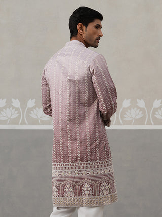 Designer Embroidery Silk Blend Kurta for Men