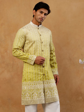 Designer Embroidery Silk Blend Kurta for Men