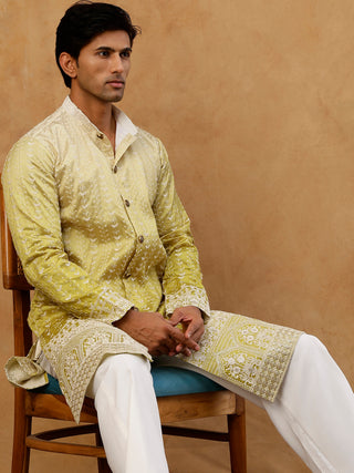 Designer Embroidery Silk Blend Kurta for Men