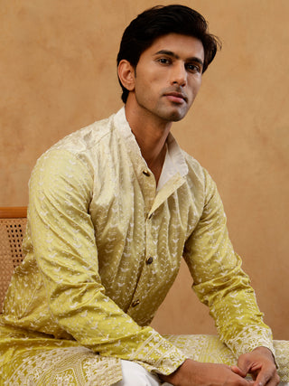 Designer Embroidery Silk Blend Kurta for Men
