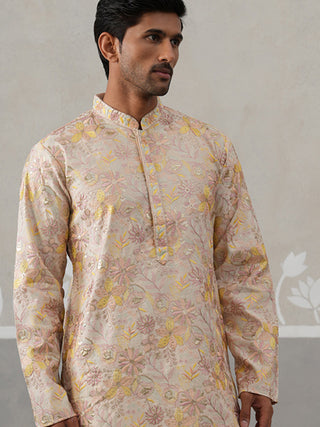 Floral Embroidered and Sequins Kurta