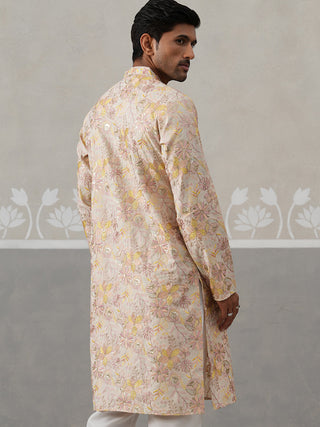 Floral Embroidered and Sequins Kurta