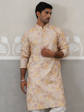Floral Embroidered and Sequins Kurta