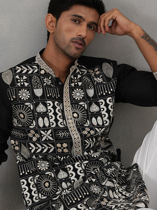 Silk Blend Embroidered Kurtas
