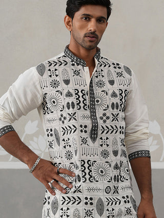 Silk Blend Embroidered Kurtas