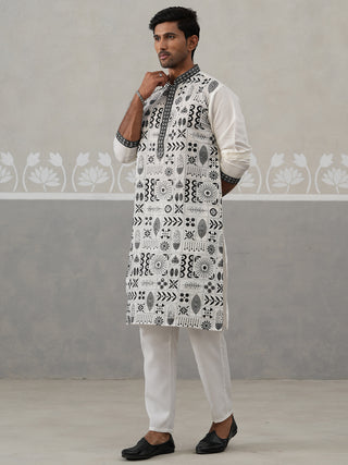 Silk Blend Embroidered Kurtas