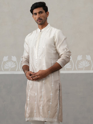 Silk Blend Mirror Work Kurta