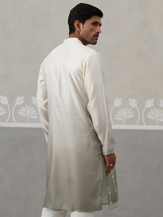Silk Blend Mirror Work Kurta