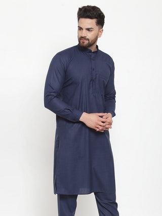 Jompers Men's Solid Cotton Kurtas