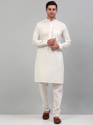 Jompers Men's Solid Cotton Kurtas