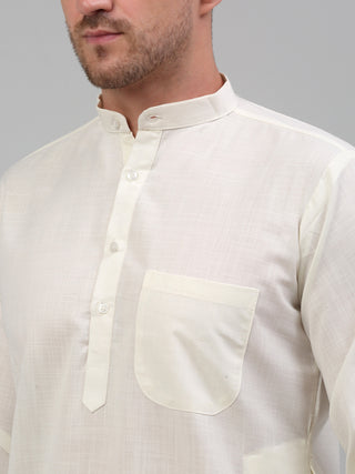 Jompers Men's Solid Cotton Kurtas