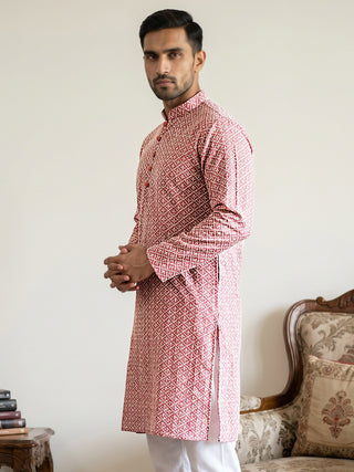 Floral Embroidered Kurta for Men