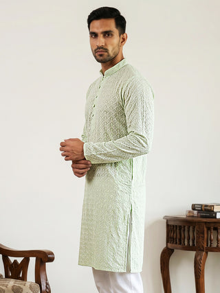 Floral Embroidered Kurta for Men