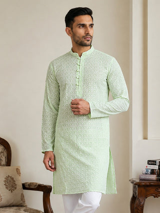 Floral Embroidered Kurta for Men