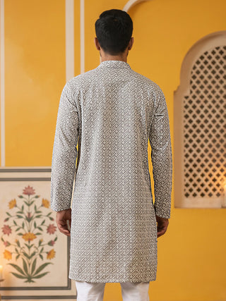 Floral Embroidered Kurta for Men