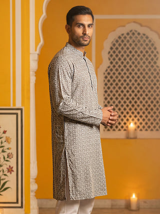 Floral Embroidered Kurta for Men
