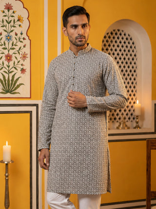 Floral Embroidered Kurta for Men