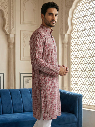 Floral Embroidered Kurta