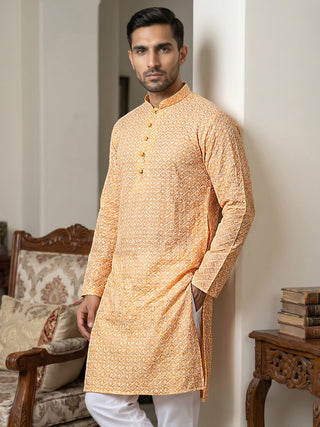 Floral Embroidered Kurta for Men