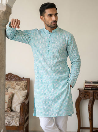 Floral Embroidered Kurta for Men