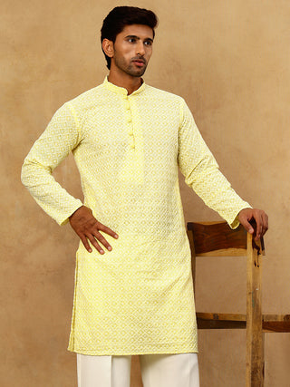 Men's Chikankari Cotton Kurta