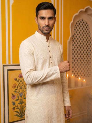 Embroidered Cotton Kurta for Men