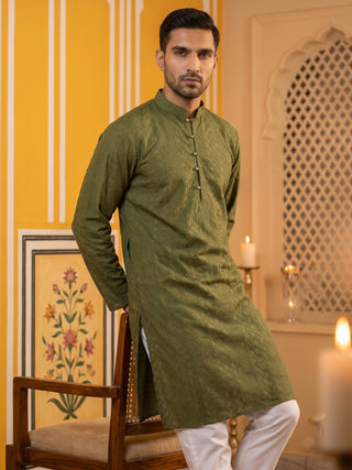 Embroidered Cotton Kurta for Men
