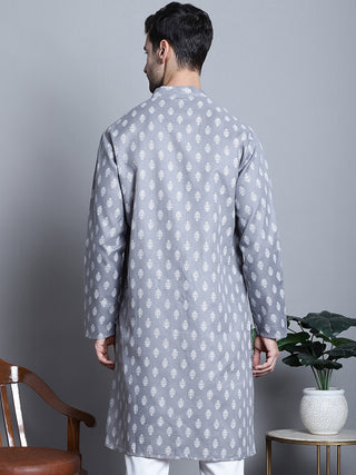 Men's Cotton Floral printed Kurta Only