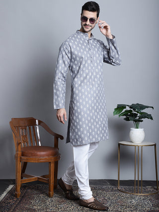 Men's Cotton Floral printed Kurta Only