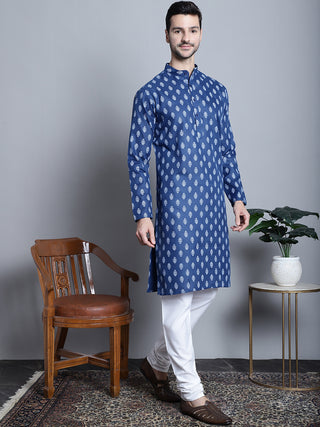 Men's Cotton Floral printed Kurta Only