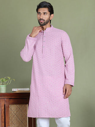 Embroidered & Sequins Cotton Kurtas