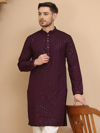 Woven Design Kurta for Men